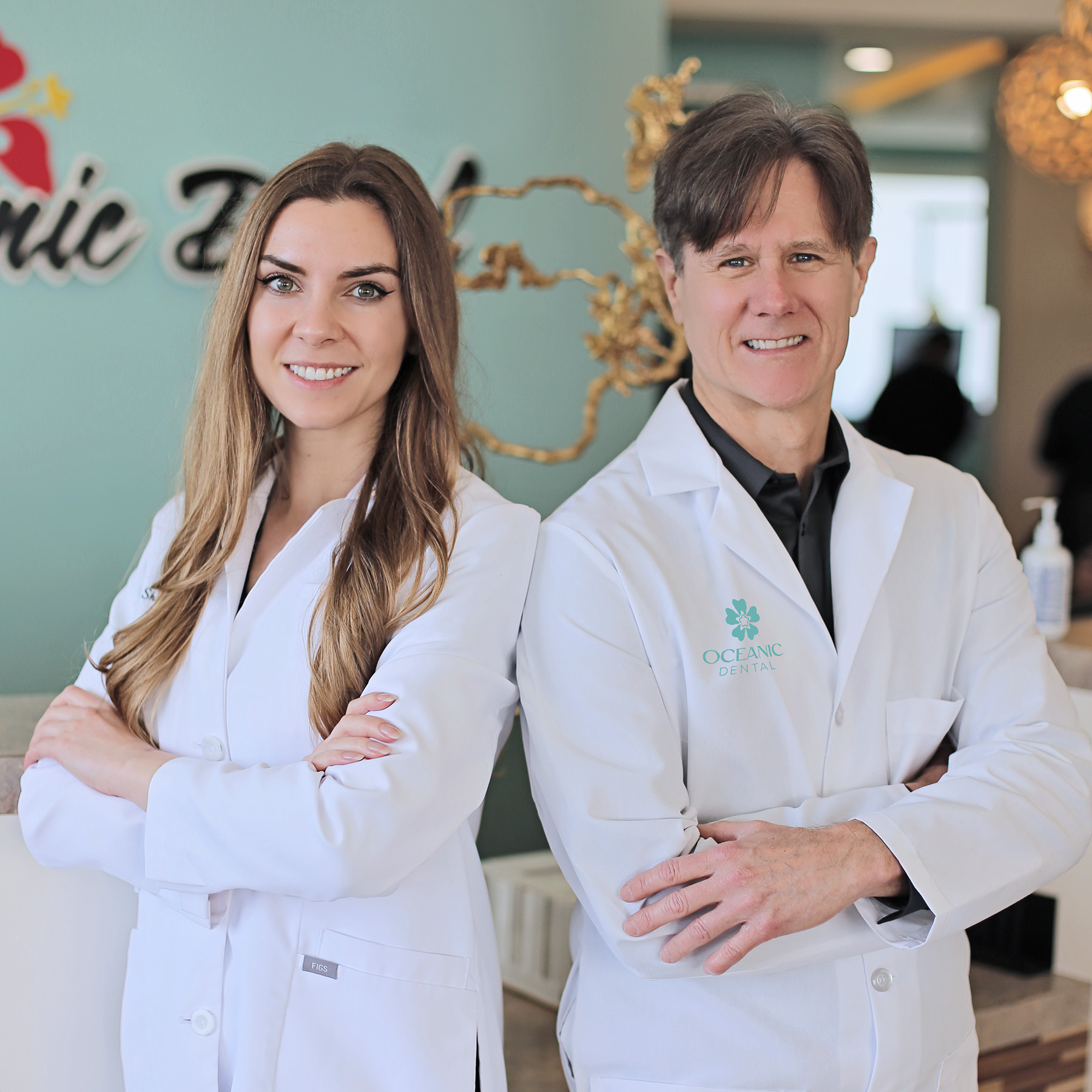 Dr Cantrell and Dr Bonin at Oceanic Dental Fountain Valley